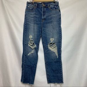 BDG Slim Straight Distress High Waisted